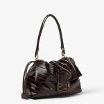 FENDI Mamma Baguette Large Brown inlaid hagfish leather bag - Image 2